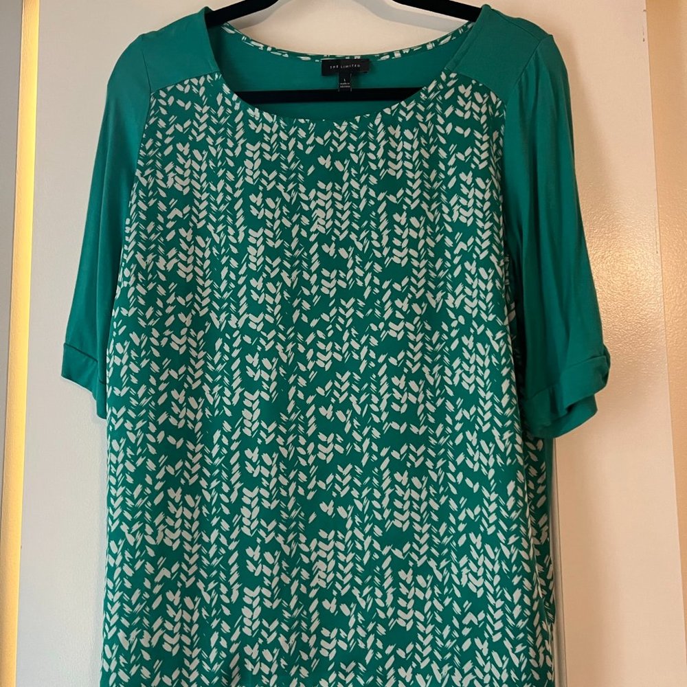 The Limited Teal Short Sleeve Top